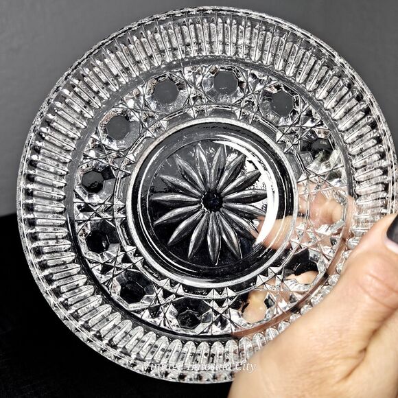 Vtg Indiana Glass Fruit Bowl Windsor Royal Brighton Pattern Dessert Berry Clear - Picture 3 of 11